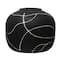 Hello Honey® 6.5" Black & White Stoneware Vase with Hand-Painted Intersecting Lines